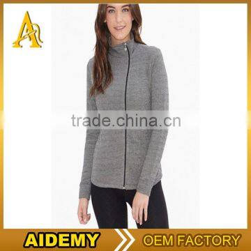 2016 women workout sport jackets wholesale plain zipper running wear