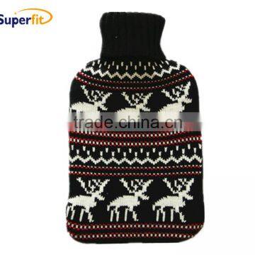 2L Capacity Fur Accessory Knitted Rubber BS1970-2012 Hot Water Bag Covers