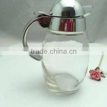 150ml oil cruet with silver cap and handle