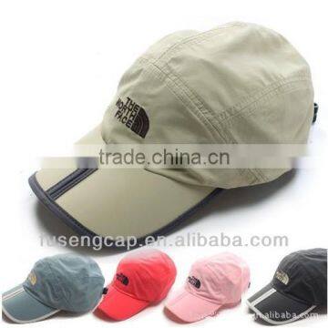 customed logo embroidery folding caps