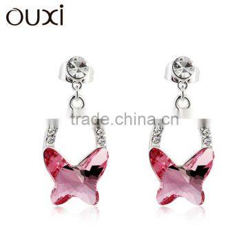 ouxi summer long drop butterfly fashion dangle earrings 20681