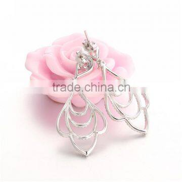 925 Sterling Silver Diamond Bridal Dubai Custom Jewelry Set E0019 photo-4