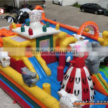 Pleasant Goat and Big Big Wolf Inflatable fun city rental equipment for park