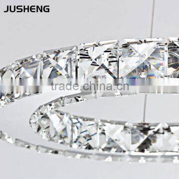 Noble 24W Transparent LED Crystal Hanging Lights Pendant Lighting Fixture For Indoor Decor 110-240V AC photo-4