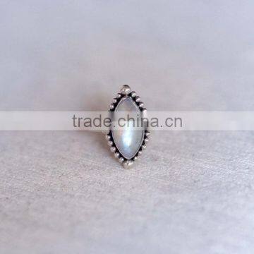 falak gems Marquis Rainbow Moonstone Ring, Granulated Silver Ring, Statement Ring, Custom Ring