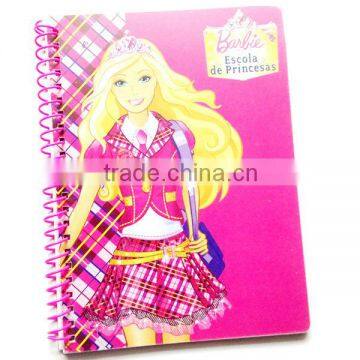 spiral note book w/cartoon design