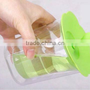 Creative Candy-colored Lids Food Grade Silicone Lid Seal Leak-proof Lid Multi-use Non-toxic Glass Lid photo-2