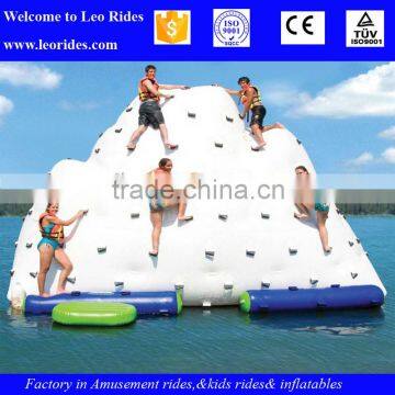 Inflatable water rock climbing wall