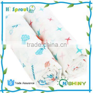 Hot Sales breathable cotton muslin swaddle blanket, baby swaddle