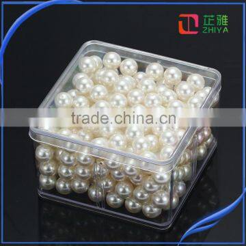 Cheap Wholesale High Quality One Hole Round Loose ABS Black Pearl photo-2