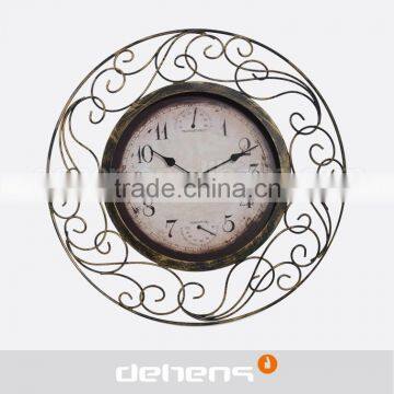 DEHENG 14 Inch Antique Iron Wall Clock Garden Clock photo-2
