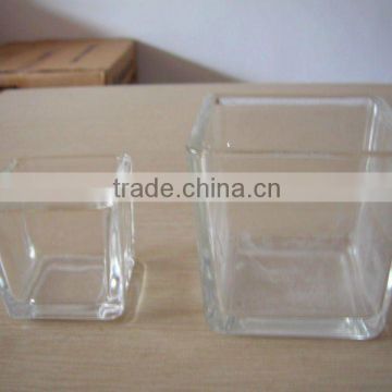 faddish full size clear square glass containers