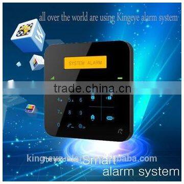 Yellow Touch LCD Wireless wired GSM +PSTN auto dial home security burglar smart alarm system