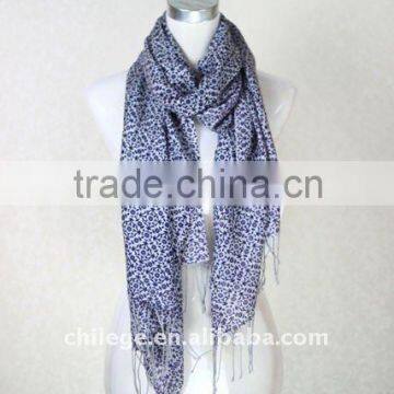 Silk/wool Blended Printed Scarf