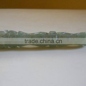 GREEN AVENTURINE CARVING GANESHA HEALING WAND