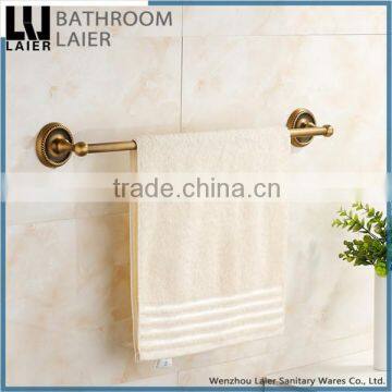 Customized Western Unique Design Zinc Alloy Antique Bronze Finishing Bathroom Accessories Wall Mounted Single Towel Bar