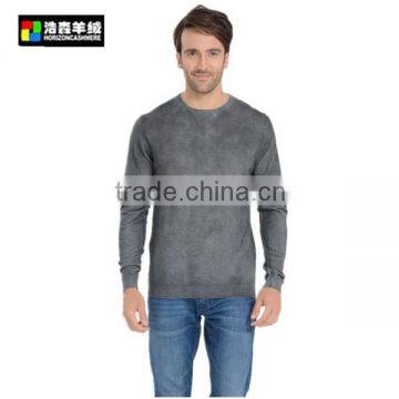 Men Grey Plain Cashmere Sweater, Men Roll Neck Cashmere Sweater