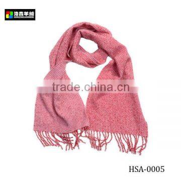 Pink Thick Cashmere Women Scarf, Pink Mir Cashmere Scarf