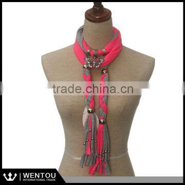 Wholesale fashion jersey acrylic diamond scarf