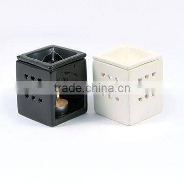 Wholesale White and Black Ceramic Fragrance Oil Burner Tart Warmer