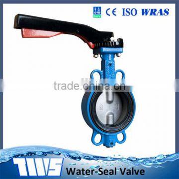 Lever Handle Wafer type Butterfly Valves DN50-DN300 PN 10 Ductile Iron Disc SS420 Shaft