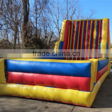 inflatable sticky wall, adults and children hook and loopo jump wall