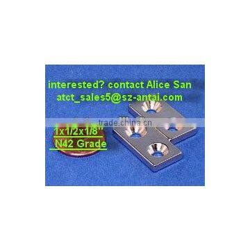 Countersunk magnet/magnetic sheet