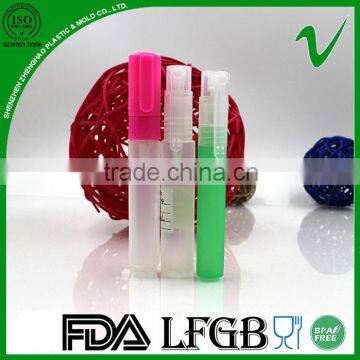 PP material cylinder 10ml spray plastic bottle for cosmetic