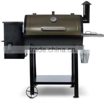 2016 Deluxe Design of Wood Pellet Charcoal Grills BBQ Grills with a Trolley Cart for Outdoor Cooking