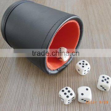 high quality factory supply leather dice cup,can custom logo