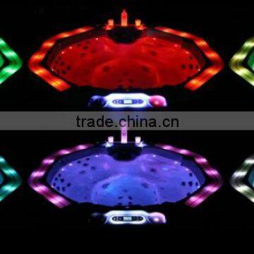 multi led lights massage octagonal whirlpool sex outdoor hot tub