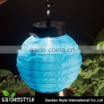 Item NO.80512 dia 15cm solar garden cloth light outdoor holiday lantern led