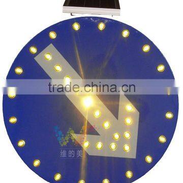 Alibaba wholesale price aluminum 600*600mm solar powered traffic guide light led traffic sign