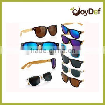 2016The newest colorful polarized bamboo sunglasses with different color lens