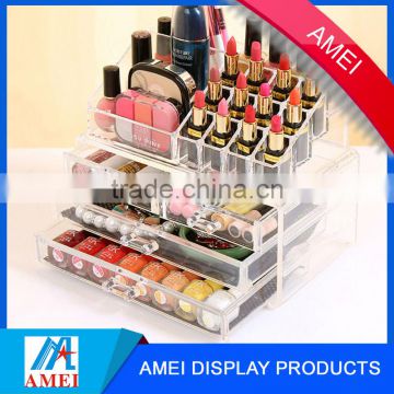 2016 HOTTEST acrylic makeup organizer with clear box cosmetic cases