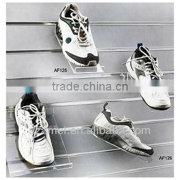 Clear Acrylic Slatwall Shelves for shoe,cosmetics