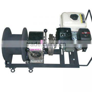 1 Ton Small Cable Pulling Winch Machine With Gasoline Engine