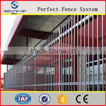 simple wrough iron galvanized steel security fence