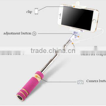 Wholesale Wired Cable Take Pole Selfie Stick for Smartphone photo-2