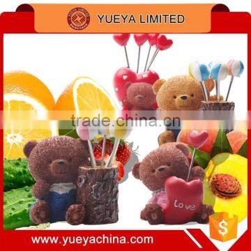 Cute Teddy Bear Fruit Fork Kitchen Supplies Tools photo-5