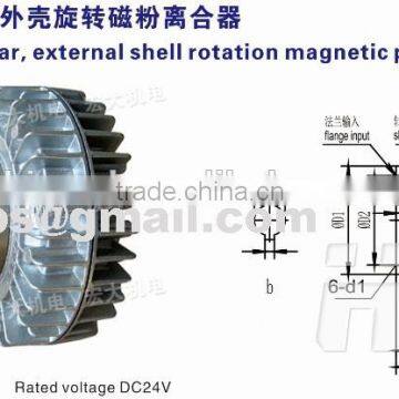 ZA-type Hollow Shaft Support the Shell Rotating Magnetic Powder Clutch photo-2
