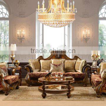 Trade Assurance Gold Supplier European Classic Leather Sofa With Wooden Frame And Red Fabric/1+2+3 Classic Sofa (MOQ=1 Set) photo-5