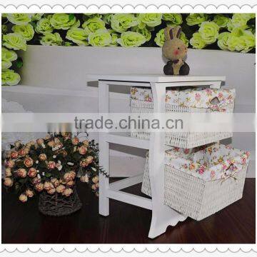 Unique New Design Decorative Antique Unfinished Wooden Cabinet With Basket Drawers photo-5