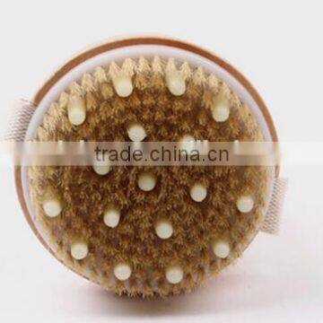 Cy301 Extra Long Curved Handle Wooden Back & Bath Brush With Natural Bristle and Massage photo-3