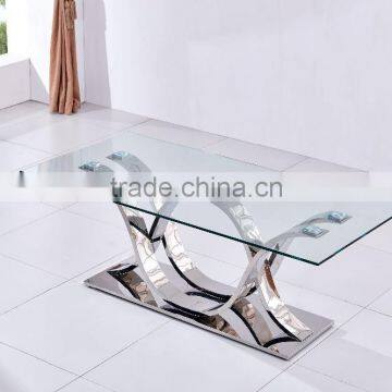 Modern Design Metal Glass Top Coffee Table photo-2