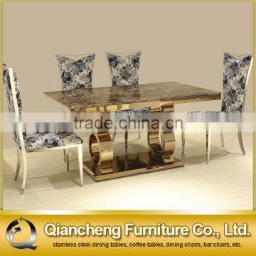 Dubai design rose golden dining table for banquet