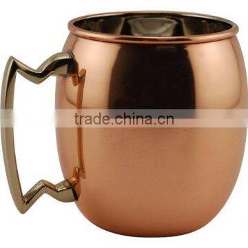 BPA FREE SMOOTH 100% COPPERTISAN BARREL MOSCOW MULE DRINKING MUG photo-3