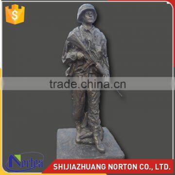 Bronze soldier with gun sculpture used for manument NTBH-037LI