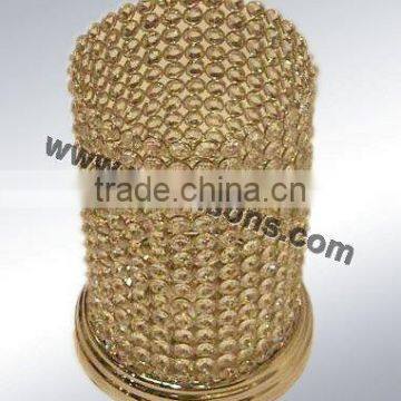 Crystal beaded votive/Decorative tea light votive/Round shape tea light votives