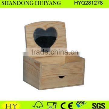 Cheap FSC Solid Wood Cabinet With Mirror